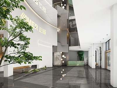 新时代办公大堂设计新趋势_【知末3d模型网】