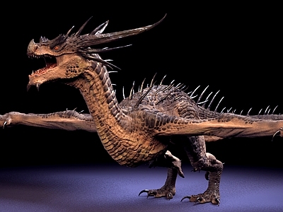 被遗忘的勇士龙 魔法世界龙cg模型