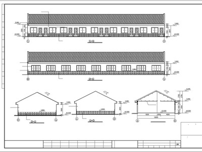 某商业街410平米单层砖混结构公寓式宾馆建筑设计CAD图纸