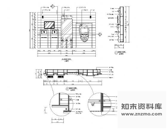 图块/节点通讯店墙面装饰详图Ⅰ