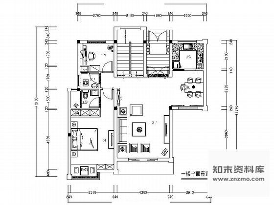 施工图江西独栋别墅区新中式风格三层别墅装修施工图含效果