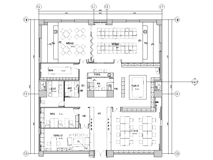 [四川]现代简约风格咖啡厅室内装修施工图