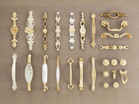 简欧金属拉手组合 抽屉 柜 欧式把手 圆形 门拉手 柜门拉手