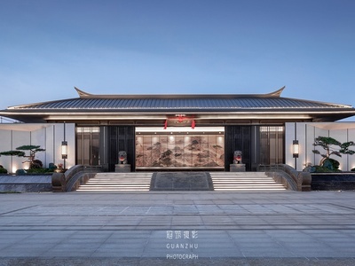 新中式府邸外观
