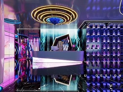 现代科技风KTV  哎呦设计表现