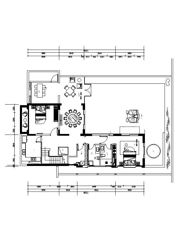 [西安]3层高档现代风格别墅室内设计施工图