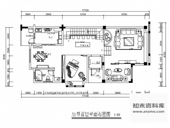 施工图毕业设计叠拼欧式双层别墅室内装修图含方案