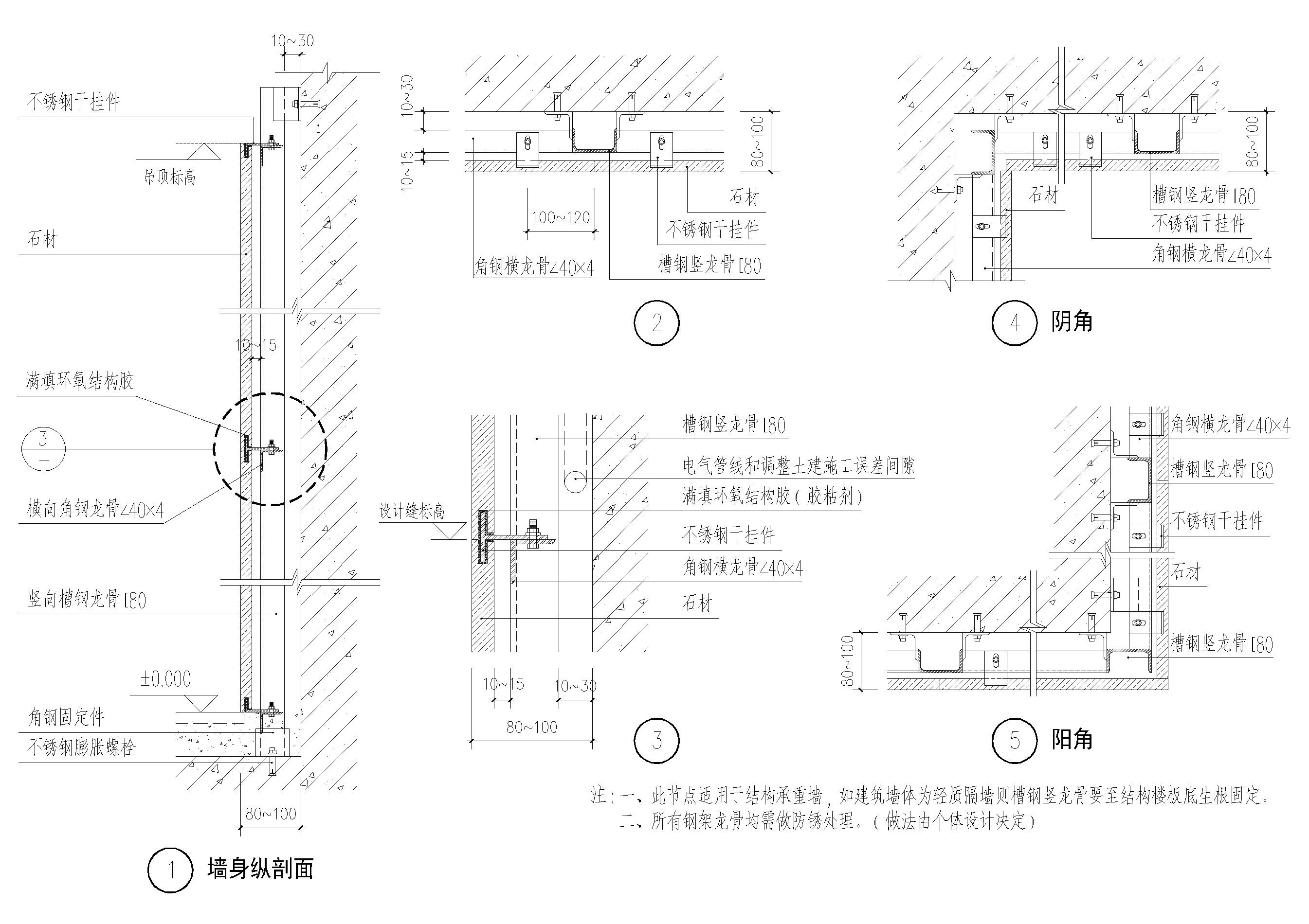 设计院标准图集 -墙面石材节点