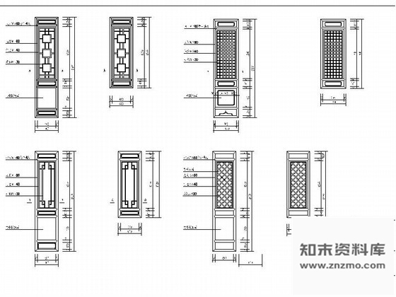 图块/节点现代门窗CAD图块下载