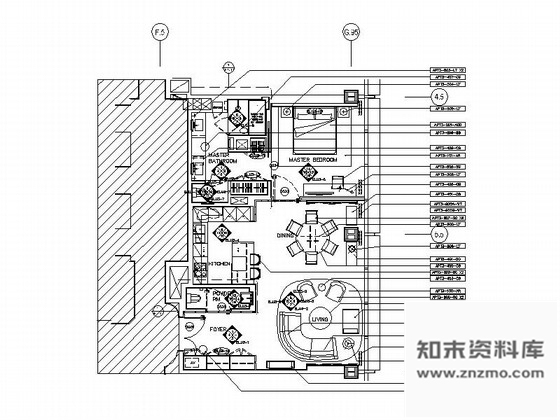 施工图上海金融区现代酒店式公寓样板房装修施工图含实景