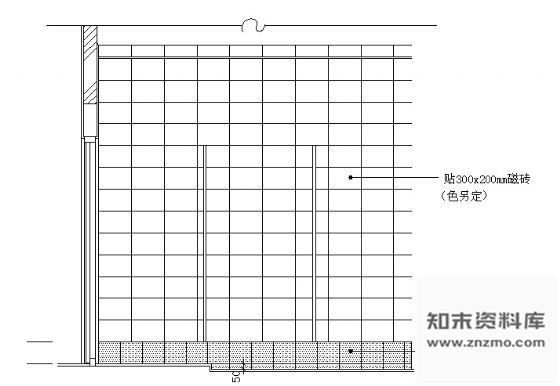 图块/节点淋浴间墙面磁砖贴法示意图