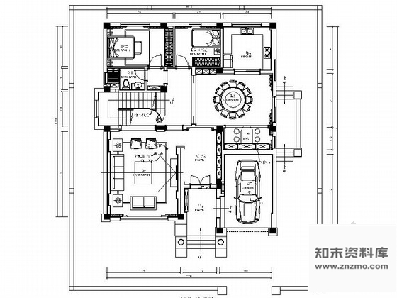 施工图浙江豪华现代五室两厅两层别墅装修室内设计施工图