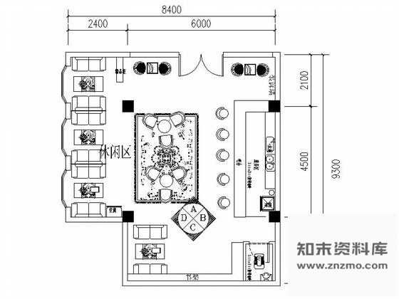 施工图南宁田园风咖啡店装修方案