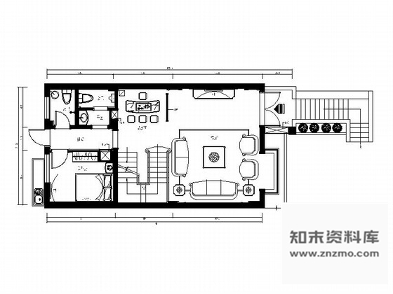 施工图福州优雅花园5层别墅豪宅室内设计施工图含效果图