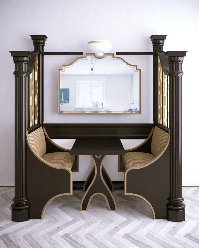 欧式古典卡座3d模型