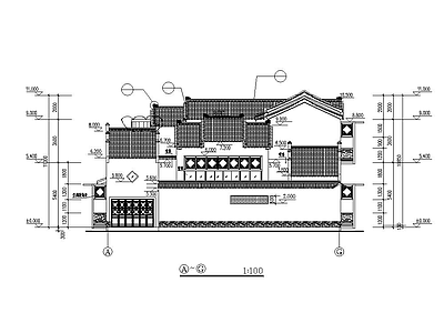 别墅设计方案平面立面剖面建筑施工图B1型