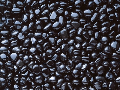 黑色鹅卵石 五花石 河卵石 石子石头 碎石 砾石 地面装饰 高清材质