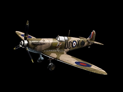 现代老式战斗机 飞机3d模型