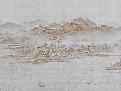 新中式山水壁画