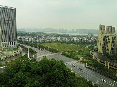 全景 天空 高楼 俯瞰 小区外景