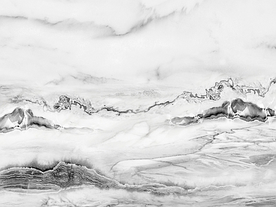 白色大理石山水画 背景墙 水墨画