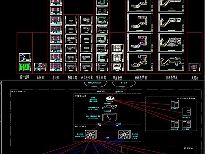 校区网络综合布线全套图纸 施工图 建筑电气