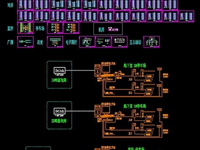 某花园CAD弱电智能化系统图 施工图 建筑电气