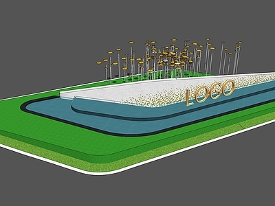 入口logosu模型下载_草图大师入口logo模型【知末网su模型】第1页