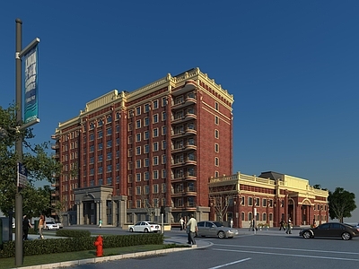 新古典酒店 写字楼 养老院 办公楼3d模型