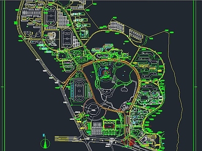 免费泰山学院本校区平面图下载_【知末网cad图纸库】第1页