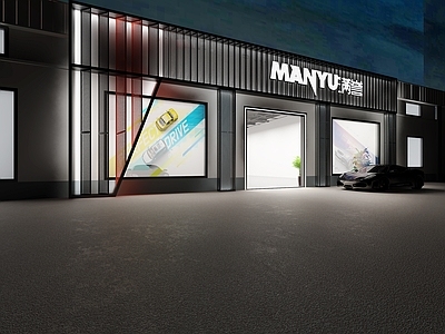 工业风门头3d模型