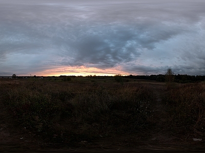 HDR日落 天空 多云 外景 草地 黎明 早晨 黄昏HDR