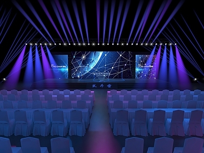 现代舞台3d模型