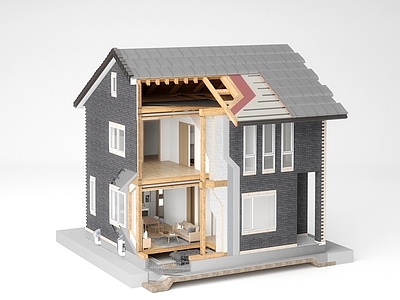 日式别墅3d模型