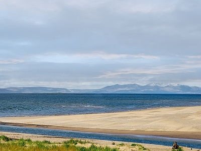 海滨阴天外景图 海滩