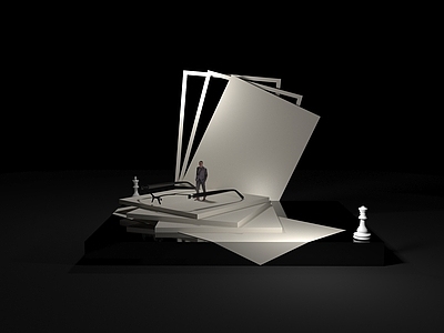 现代舞台 演出 表演 演讲3d模型