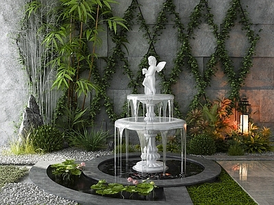 现代园林景观小品3d模型