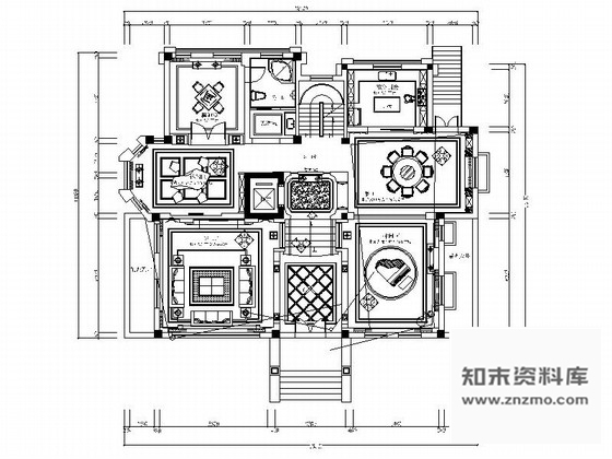 施工图某奢华欧式别墅室内装饰装修图