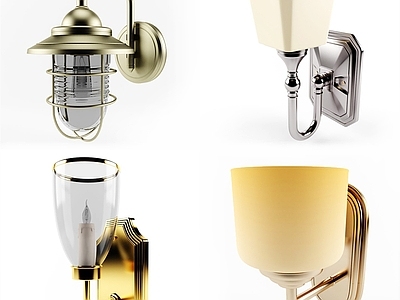 现代金属壁灯组合 电灯泡 吊坠灯