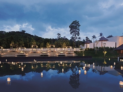 外景夜景贴图 户外 窗外景 环境贴图 风景