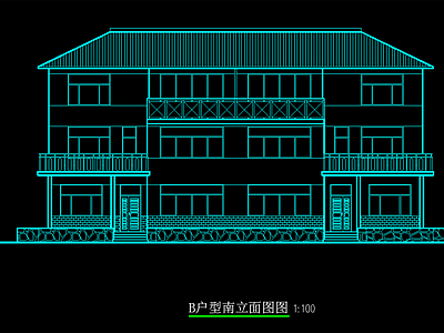 别墅 园 单体方案 施工图