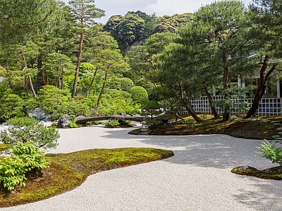 日式庭院外景图 别墅外景