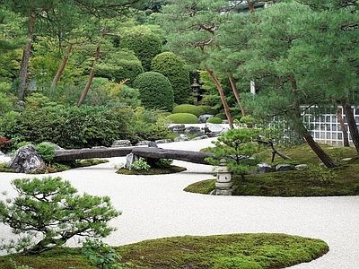 日式庭院外景图 公园 园林