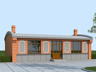 现代农村小房3d模型