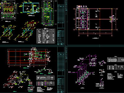 高位水箱 水泵房 锅炉房 给排水系统 水泵图块 施工图 建筑给排水