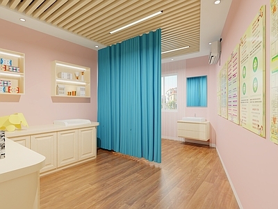 现代母婴室 哺乳室3d模型