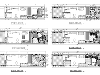 别墅庭院景观 园景观设计方案6个 施工图