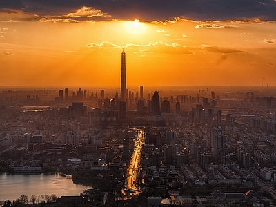 高清城市 天空白云蓝天风景外景贴图