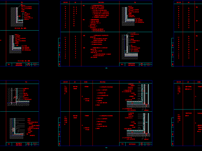 墙地相接节点 墙面大样 地面大样 踢脚线大样 墙地面详图合集 施工图