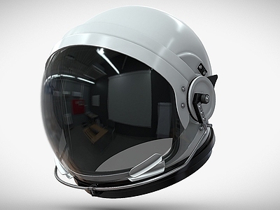 现代宇航员头盔 赛车头盔3d模型